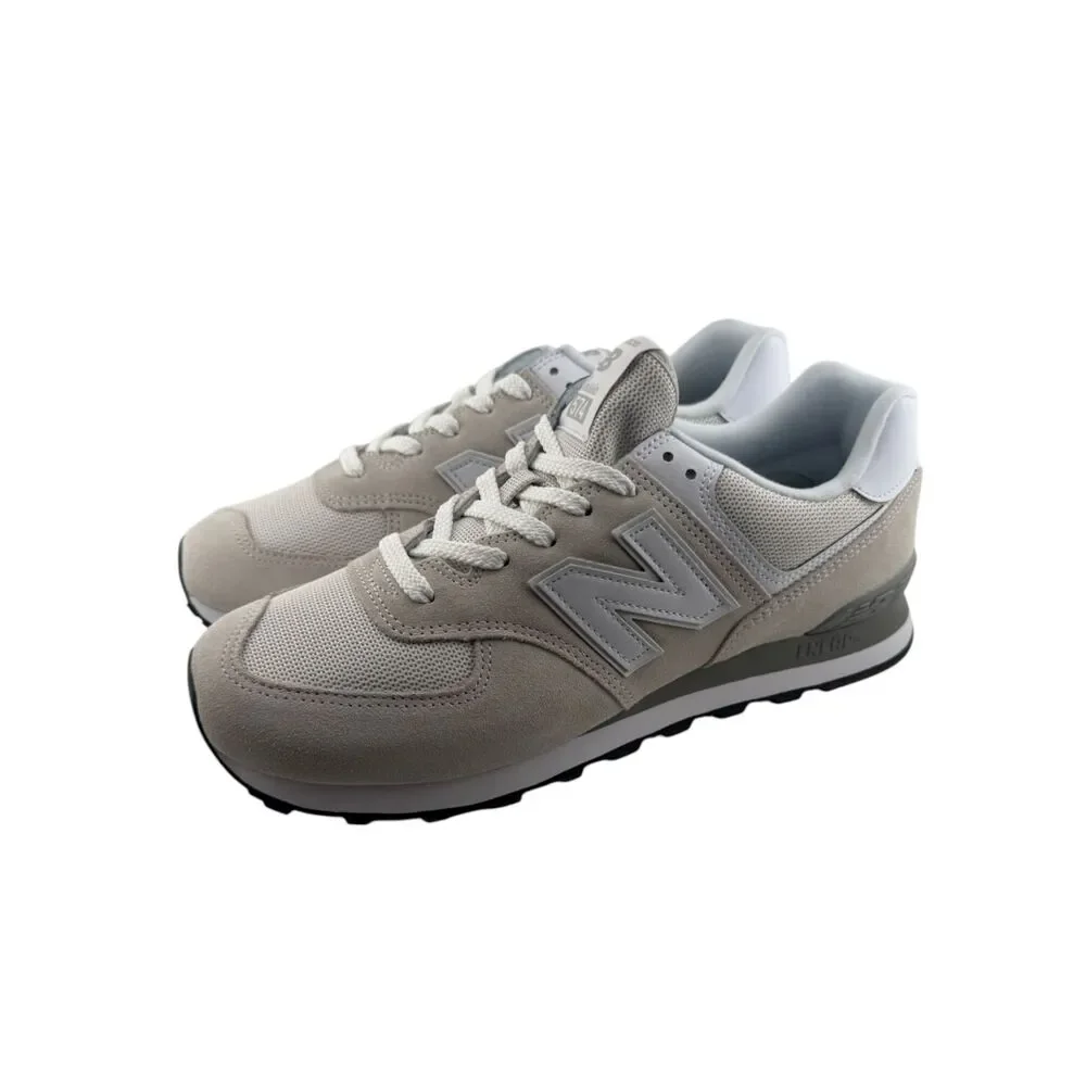 New Balance 574 Core Grey White ML574EVW Men’s 10.5 2E Wide Shoes New Box